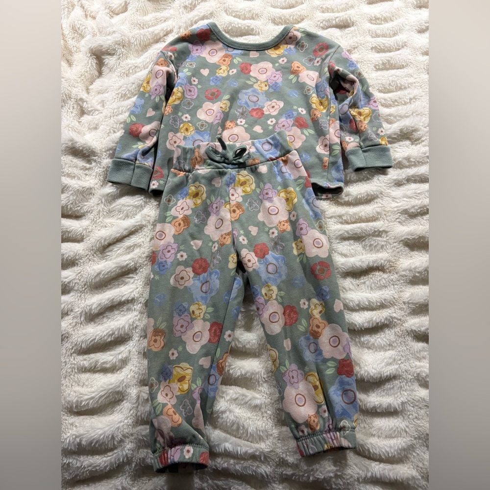 Floral Kids Pajamas Set